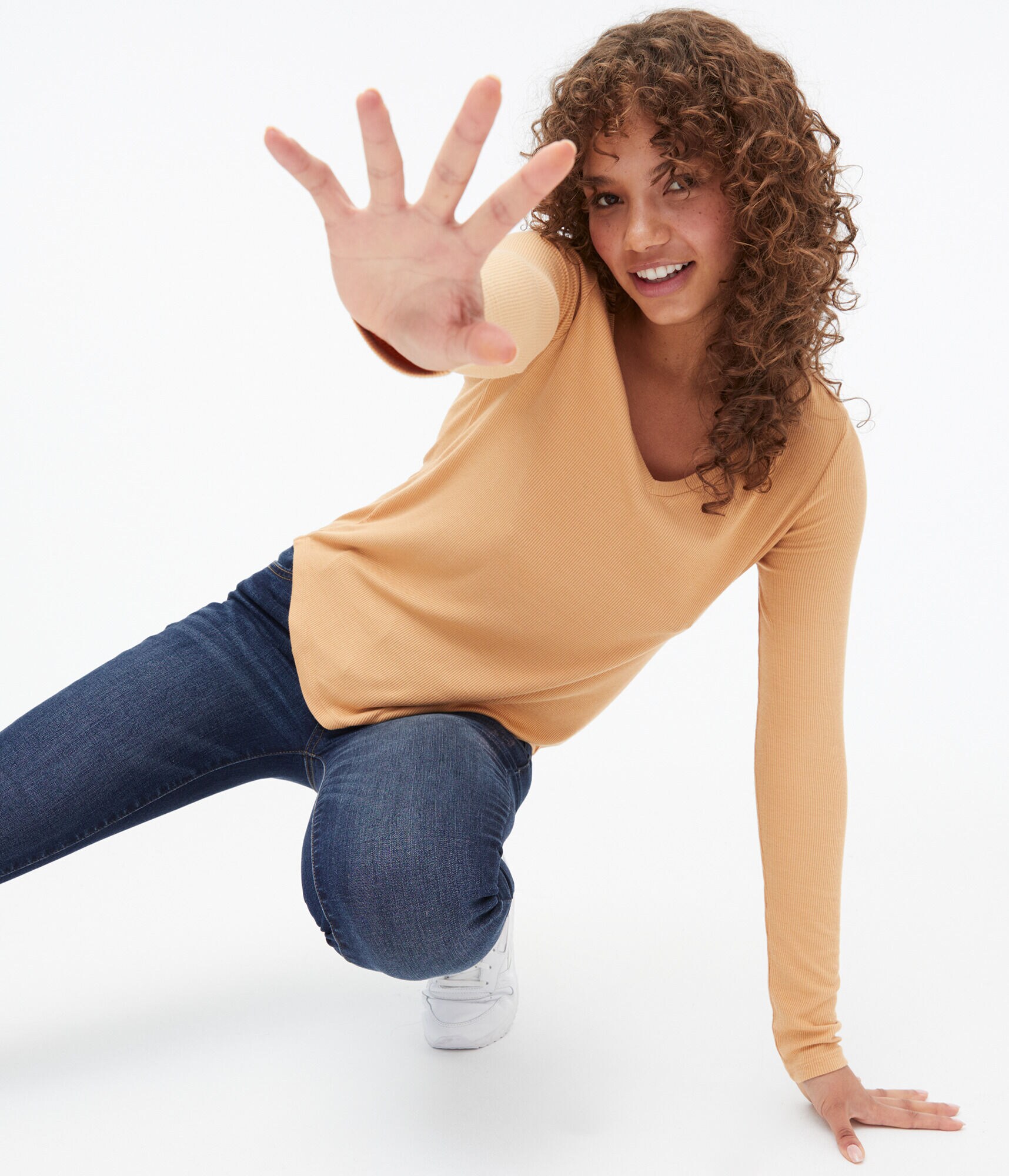 Long Sleeve Seriously Soft Ribbed V-Neck Tee