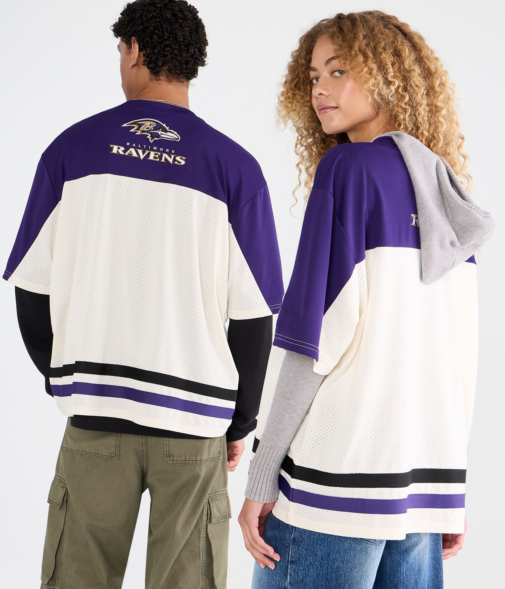 Baltimore Ravens Colorblock Mesh Top