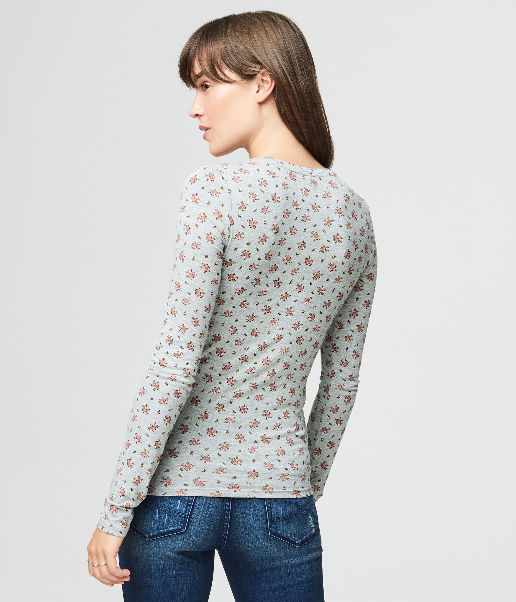 Long Sleeve Ditsy Floral Layering Tee