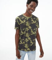 Camo Print Graphic Tee