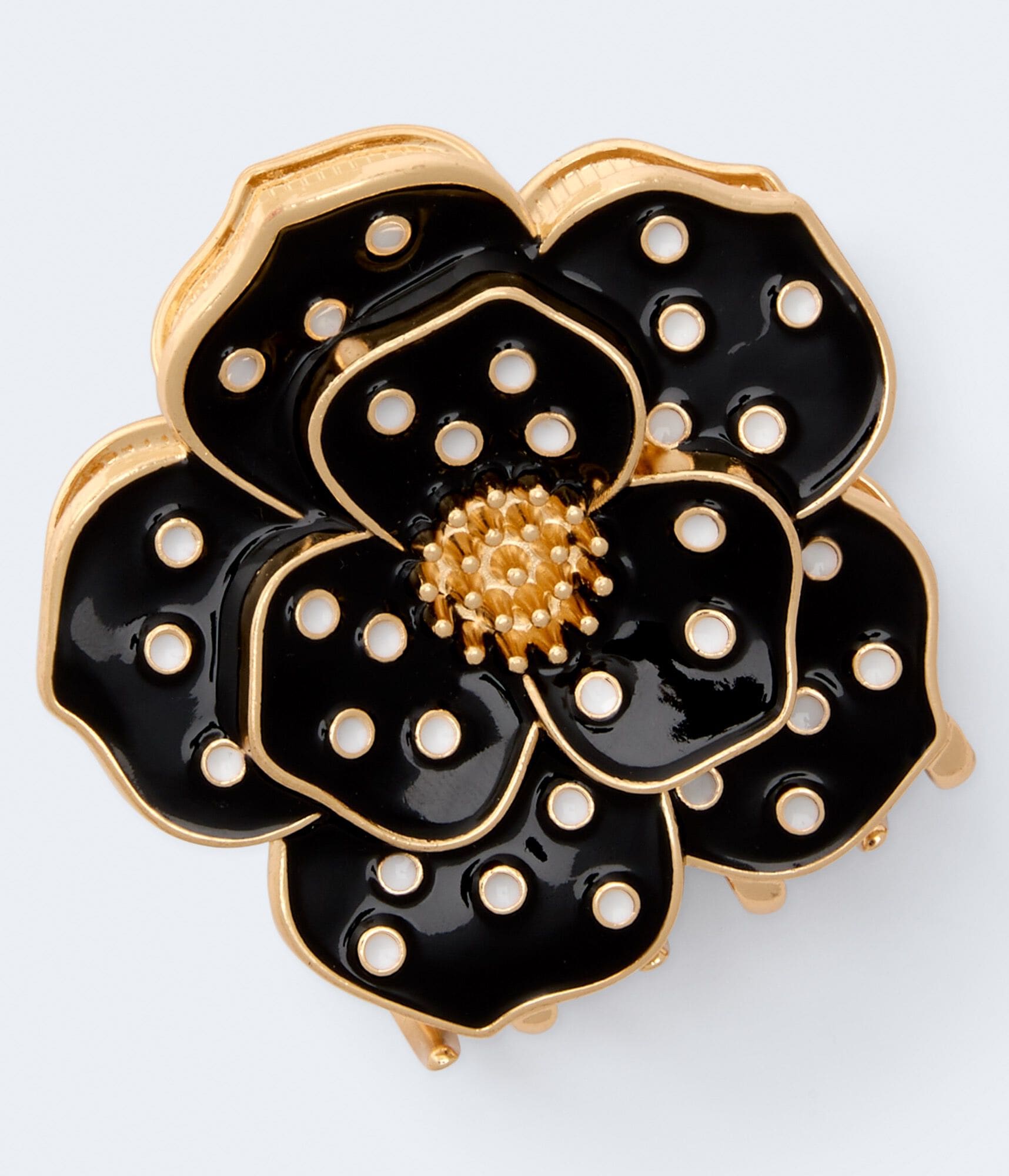 Dotted Flower Claw Hair Clip