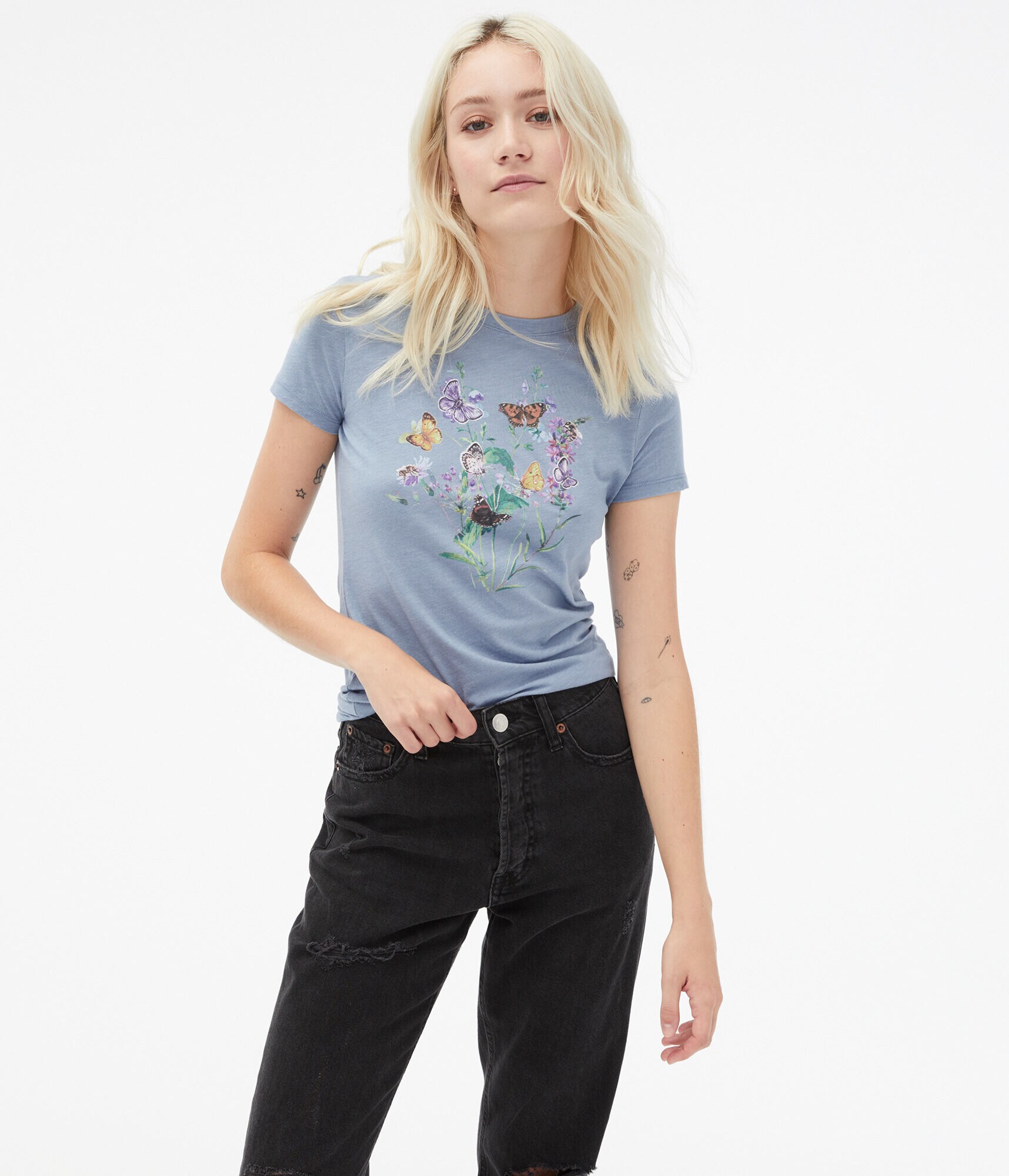 Butterflies &amp; Wildflowers Graphic Tee