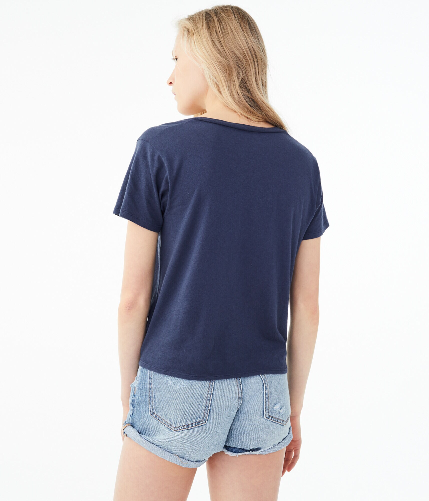 Striped Tie-Front Tee