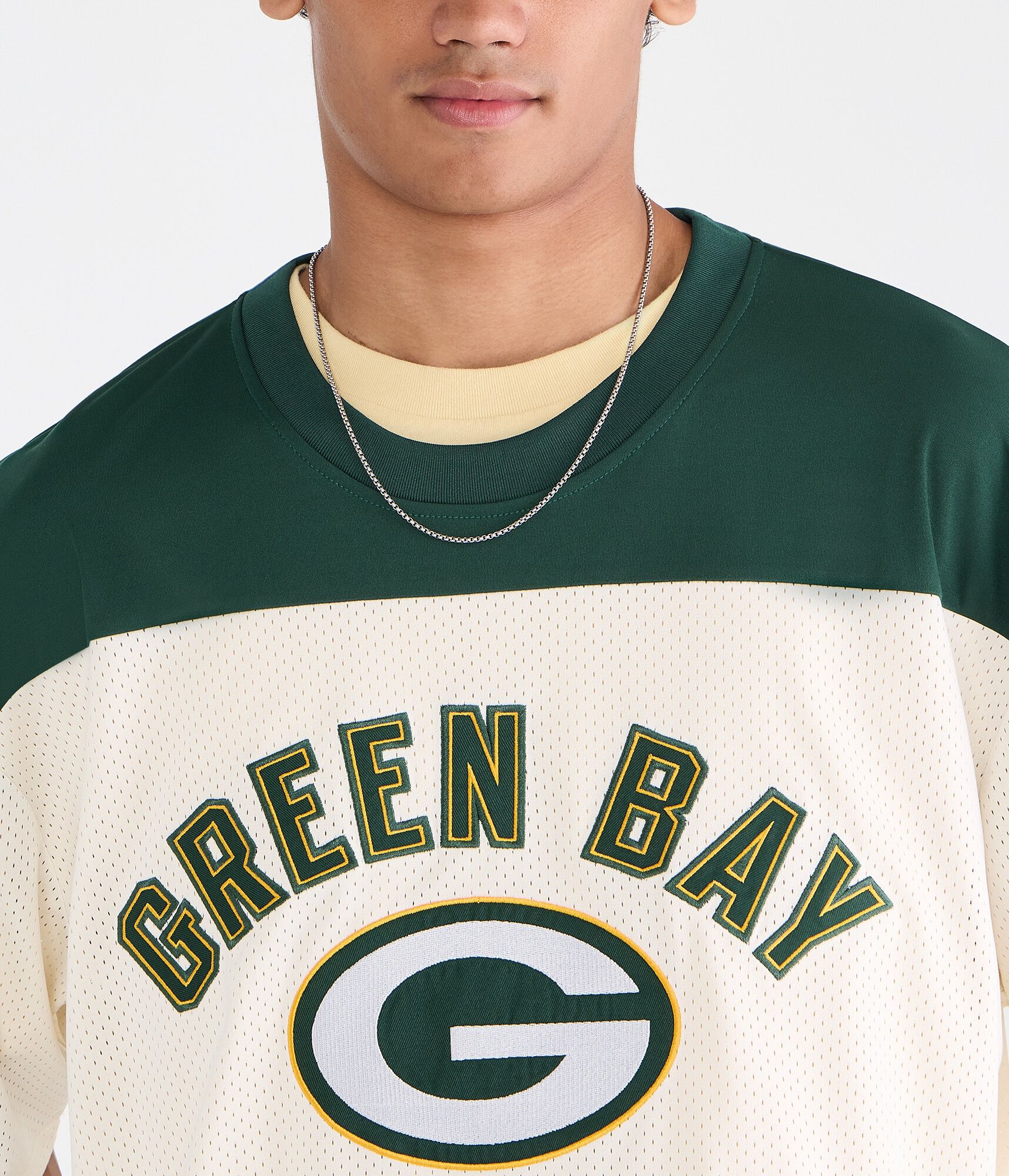 Green Bay Packers Colorblock Mesh Top