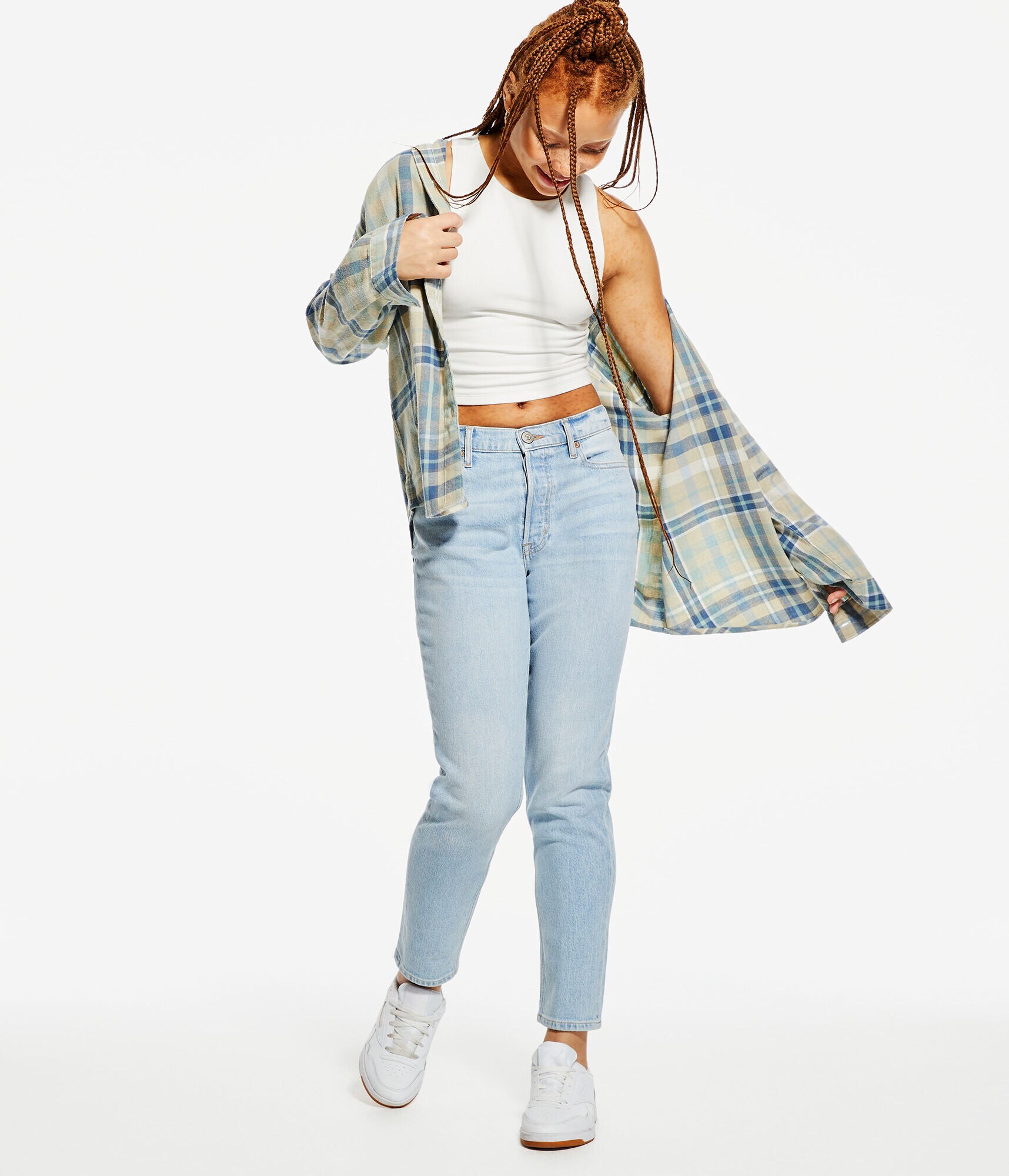 High-Rise Stretch Mom Jean