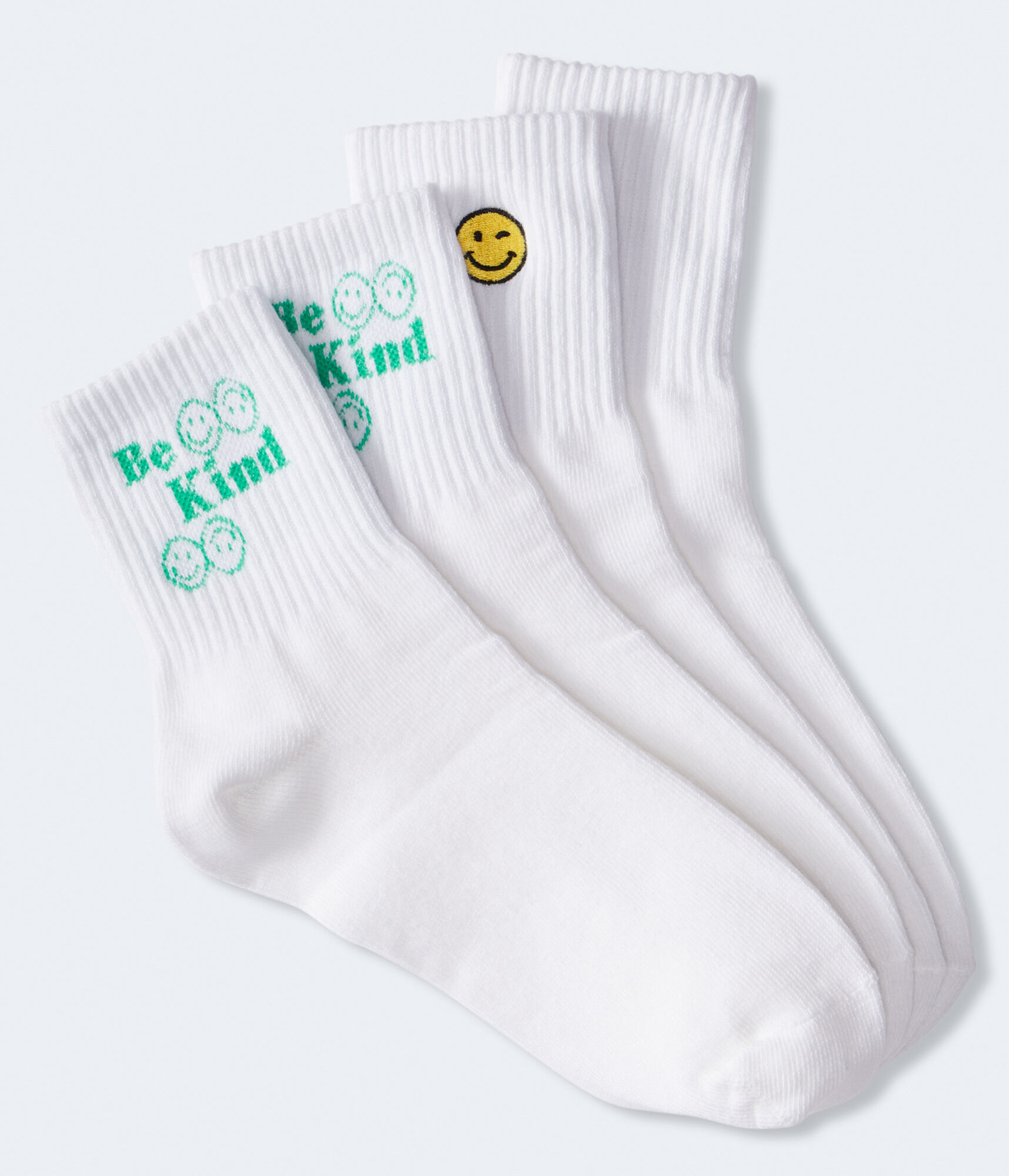 Smiley Be Kind Crew Sock 2-Pack