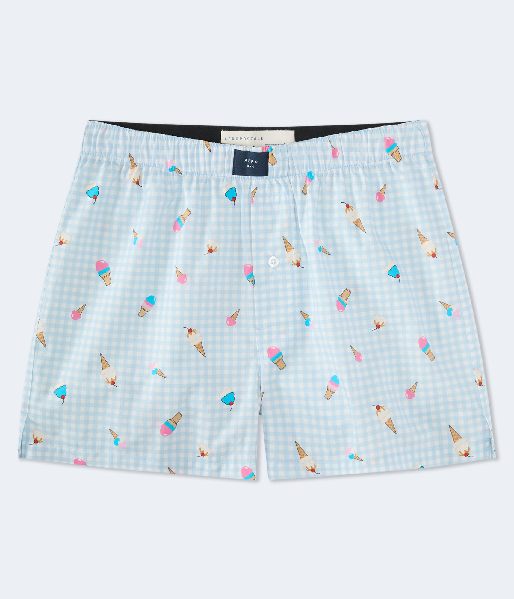 Ice Cream Gingham 4" Woven Boxers