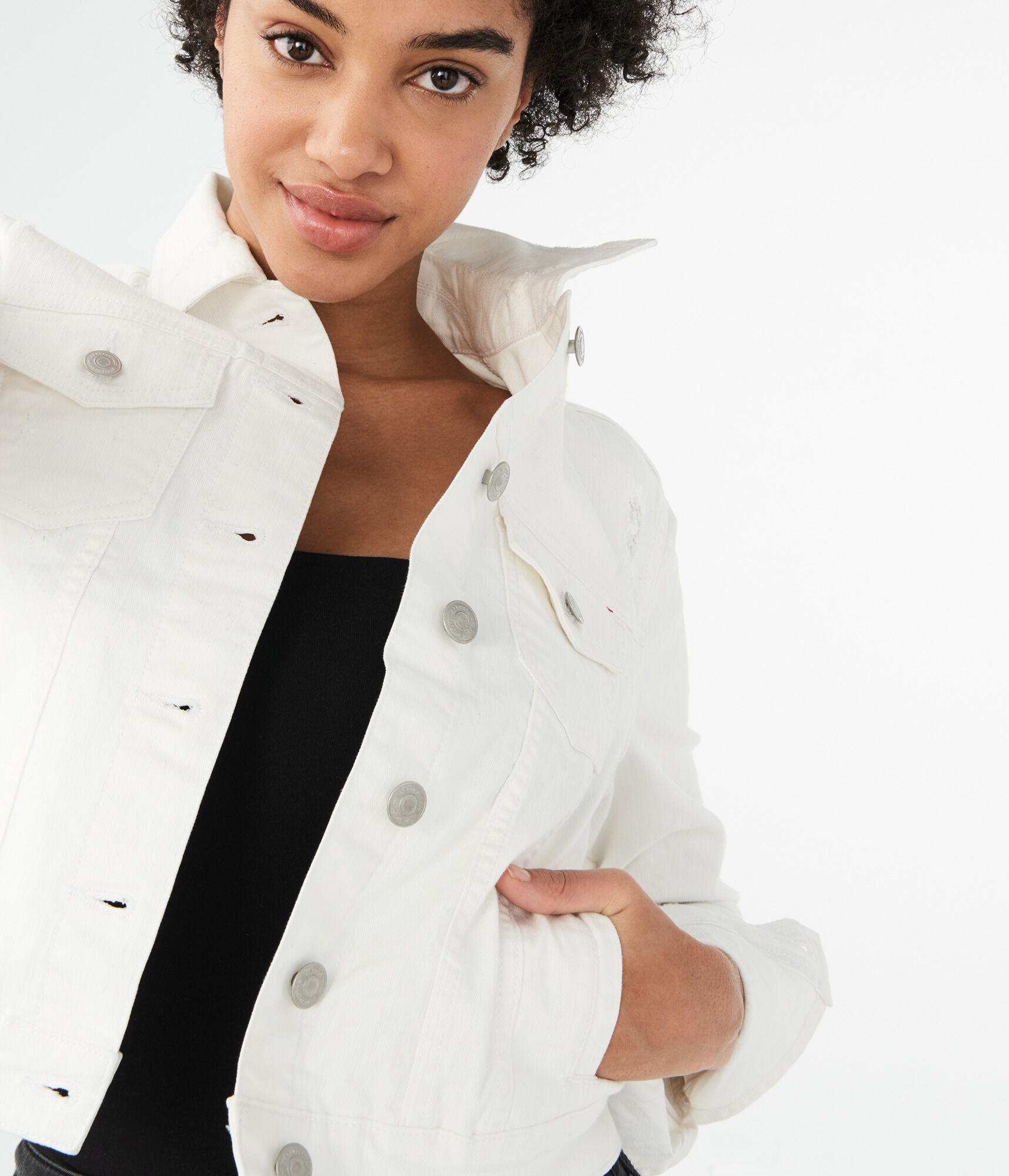 Seriously Stretchy Bleach Wash Denim Jacket