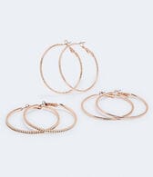 Textured Hoop Earring 3-Pack