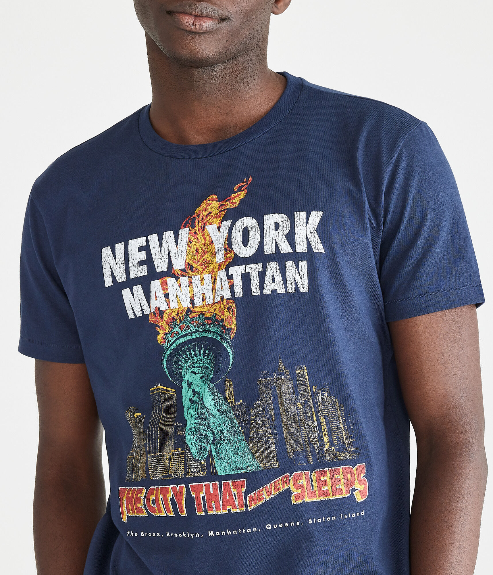 Manhattan New York Torch Graphic Tee