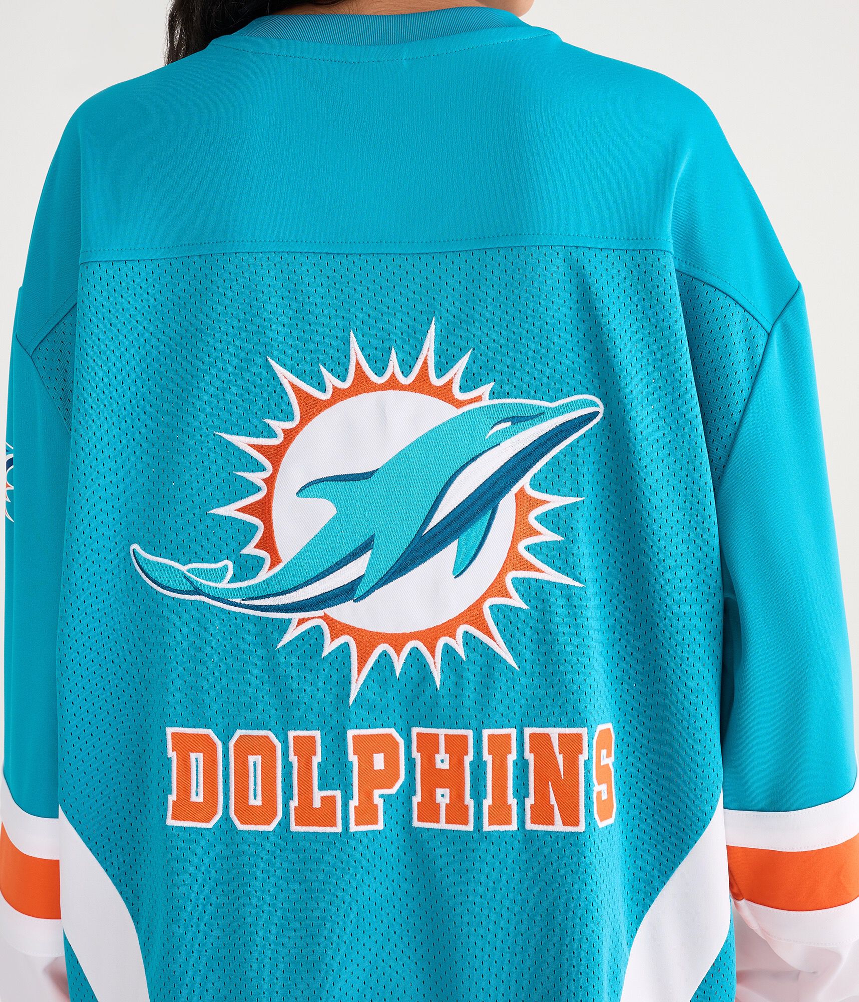Long Sleeve Miami Dolphins Mesh Top