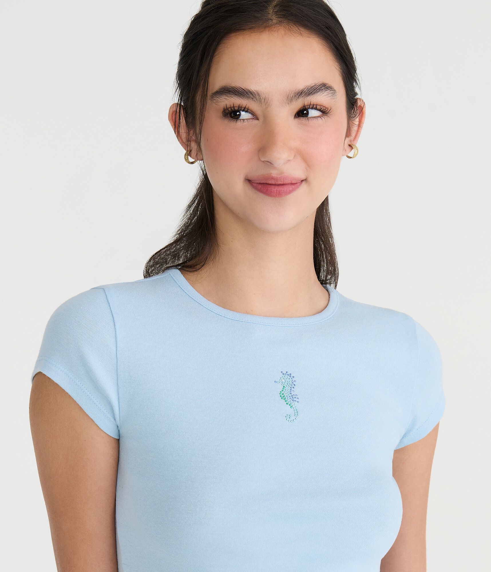 Seriously Soft Seahorse Graphic Baby Tee