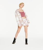 Plaid Mid-Rise Wrap Mini Skirt