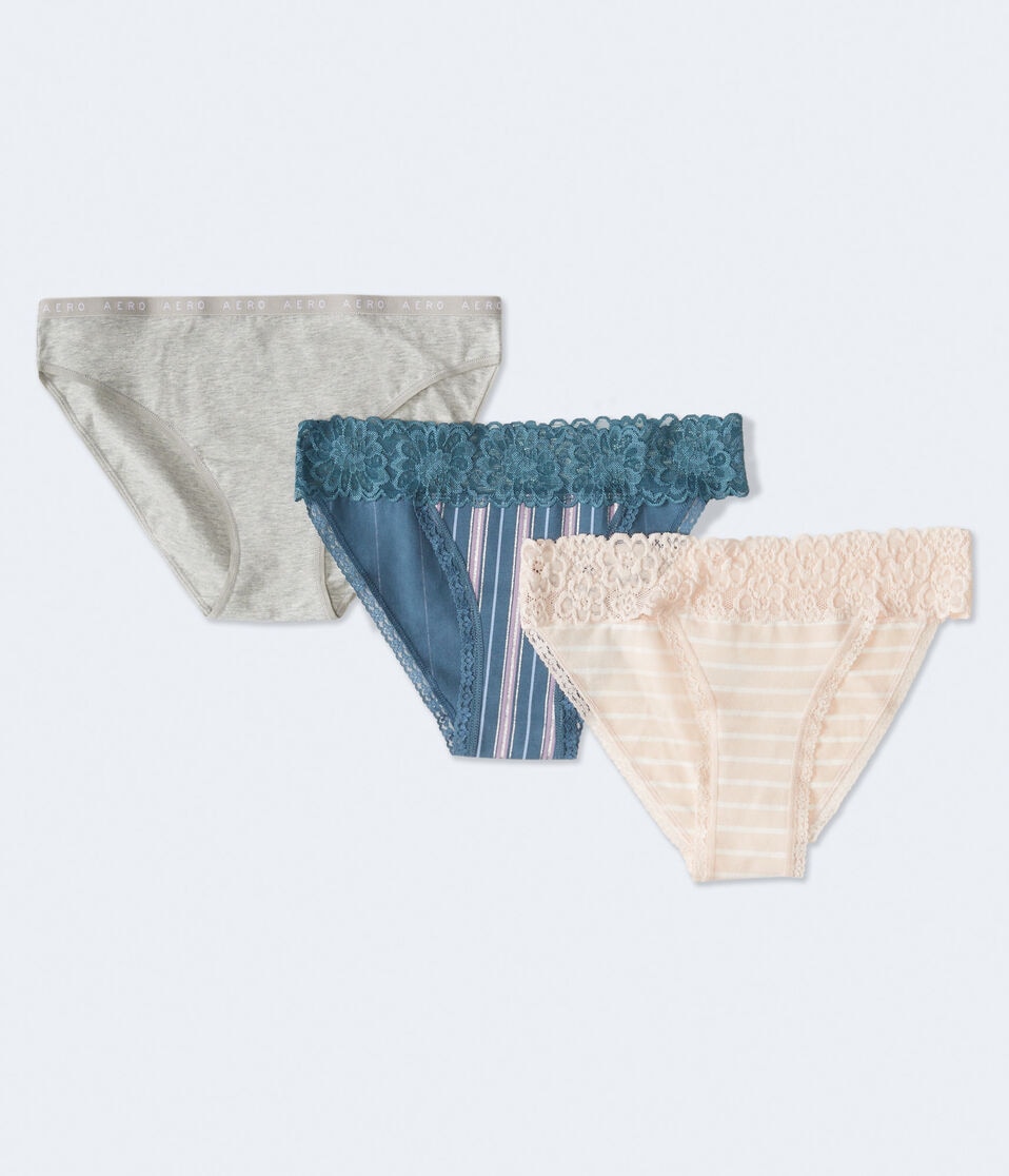 Solid & Striped Bikini 3-Pack