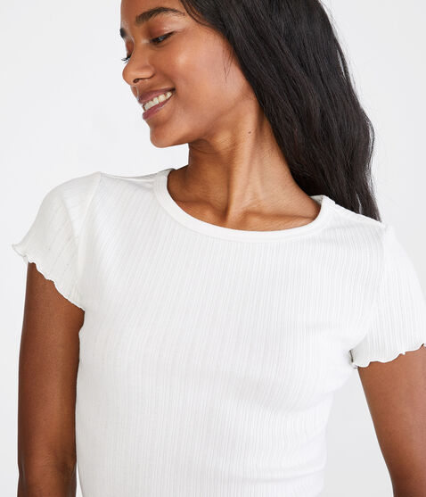 Seriously Soft Ribbed Cropped Shrunken Tee Seriously Soft Ribbed Cropped Shrunken Tee