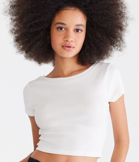 Wear 2 Ways Cropped Cutout Tee Wear 2 Ways Cropped Cutout Tee