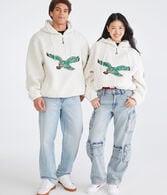 Philadelphia Eagles Quarter-Zip Sherpa Hoodie