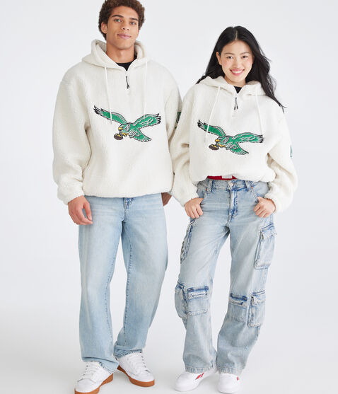 Philadelphia Eagles Quarter-Zip Sherpa Hoodie Philadelphia Eagles Quarter-Zip Sherpa Hoodie