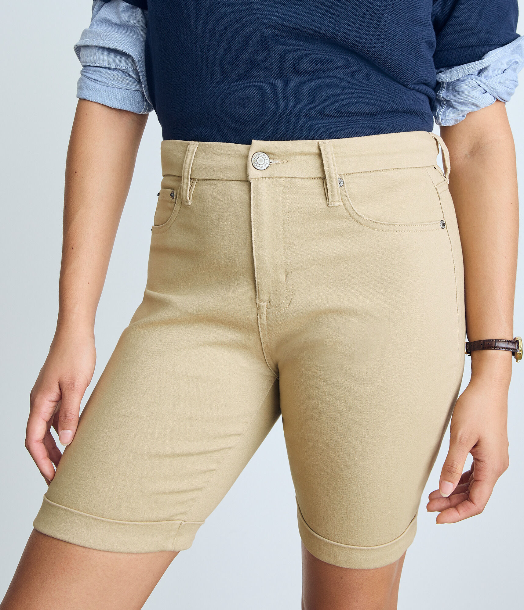 Curvy Uniform Bermuda Shorts