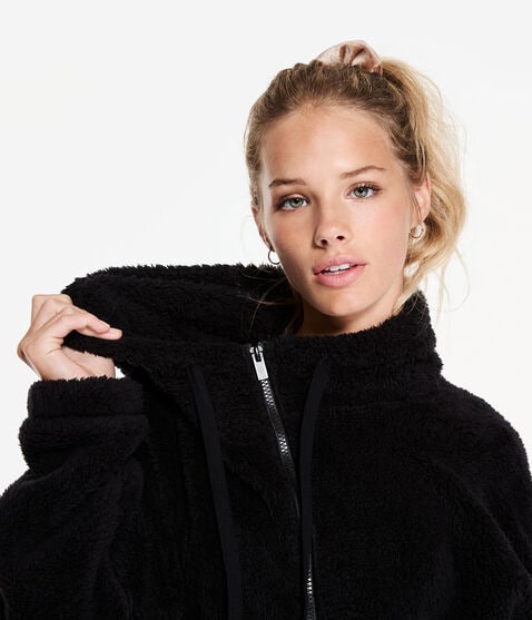 Sherpa Fleece Oversized Full-Zip Hoodie Sherpa Fleece Oversized Full-Zip Hoodie