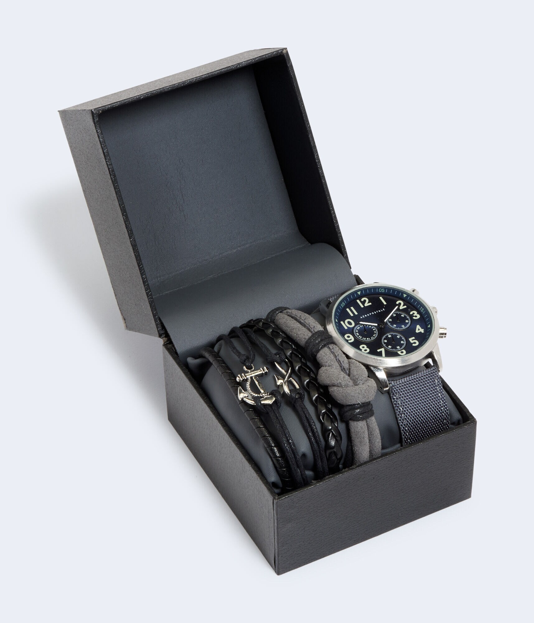 Large Face Canvas Watch &amp; Bracelet Set