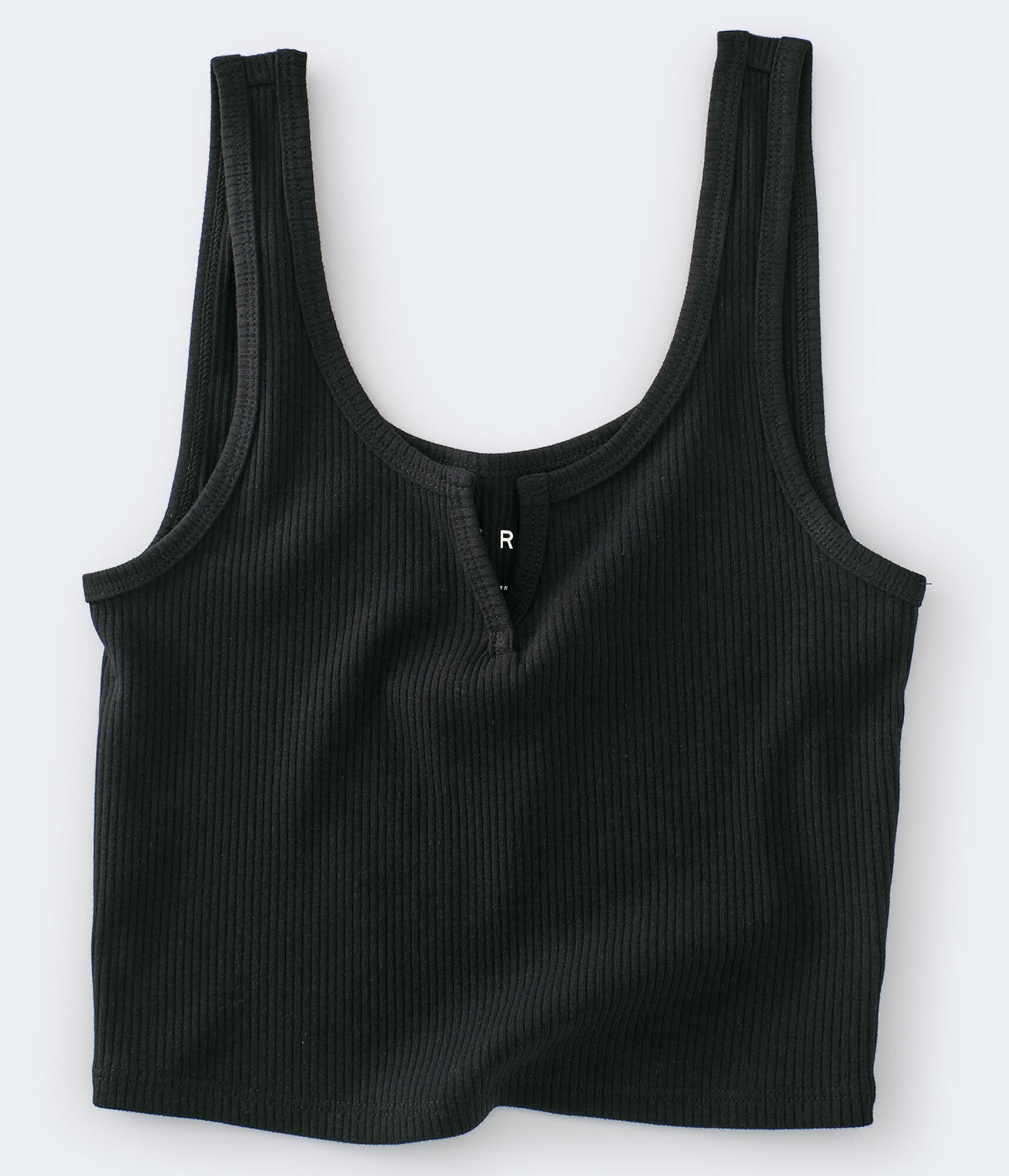 Notch-Neck Cropped Tank