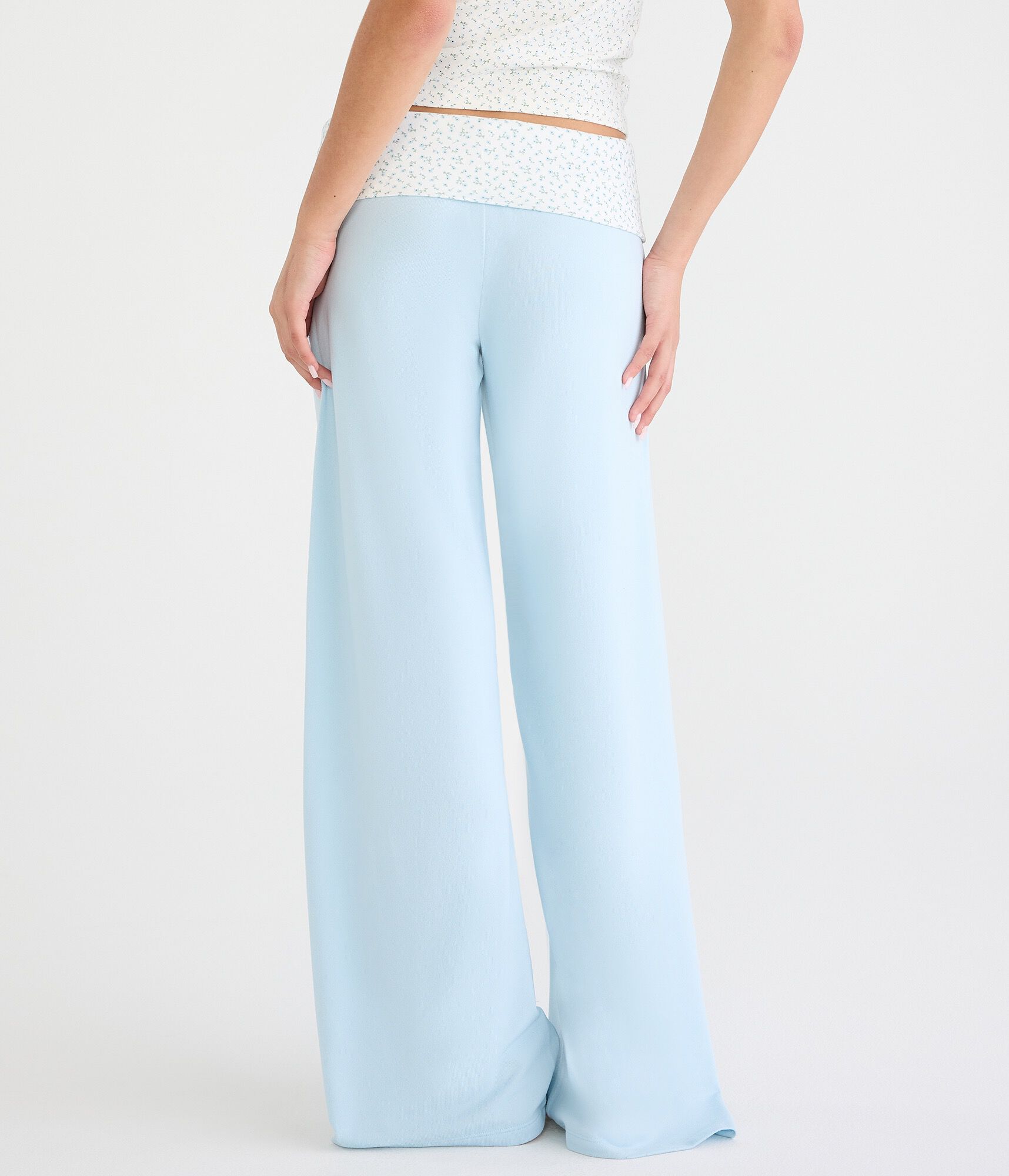 Floral Fold-Over Sleep Pants