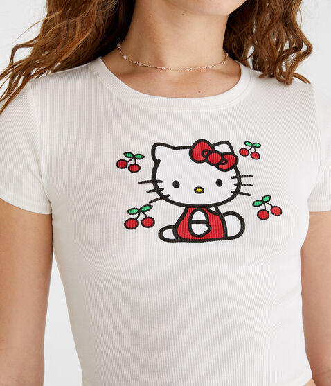 Hello Kitty Cherries Graphic Baby Tee Hello Kitty Cherries Graphic Baby Tee