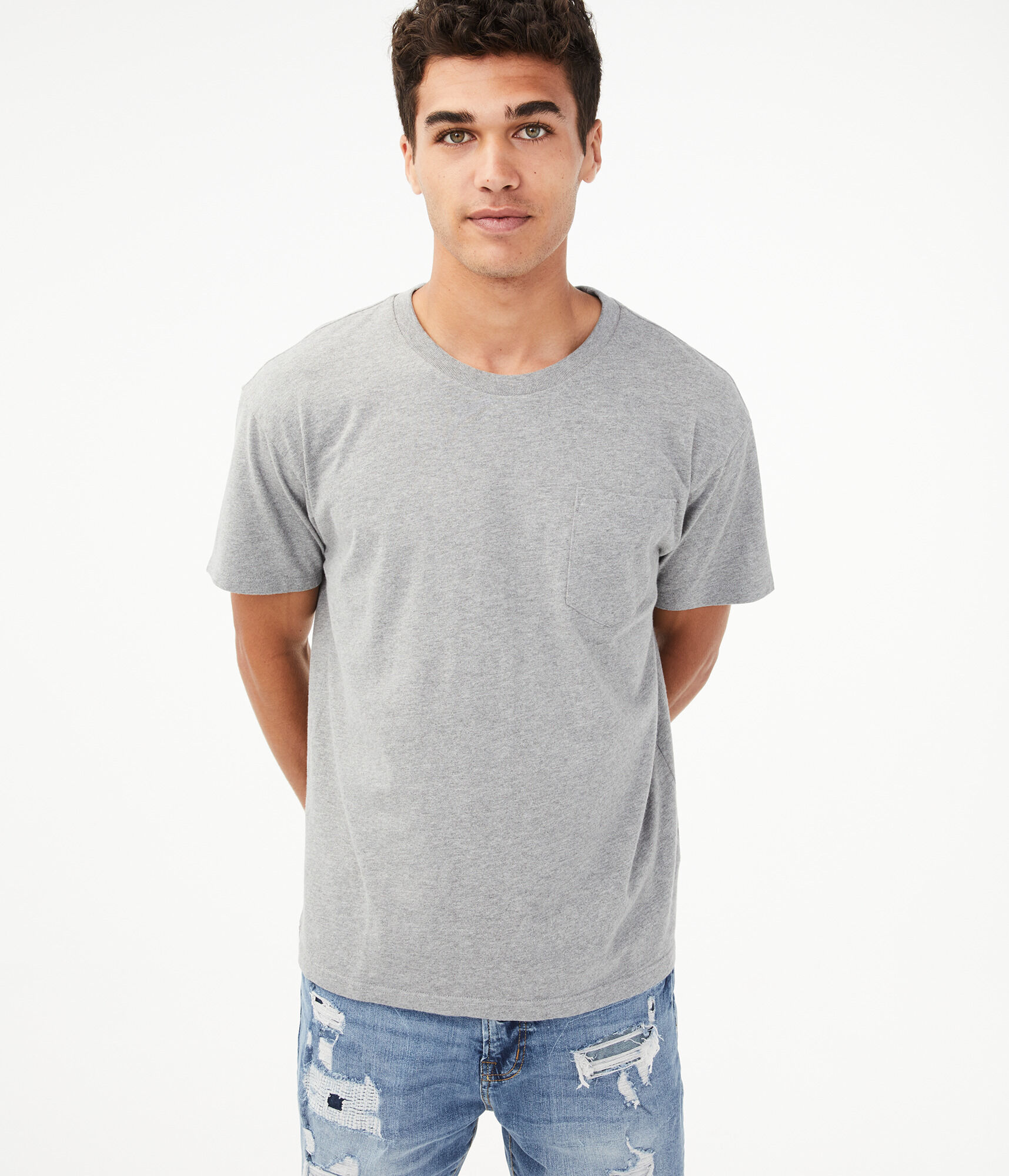 Relaxed Fit Pocket Crew Tee