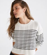 Striped Crew Sweater