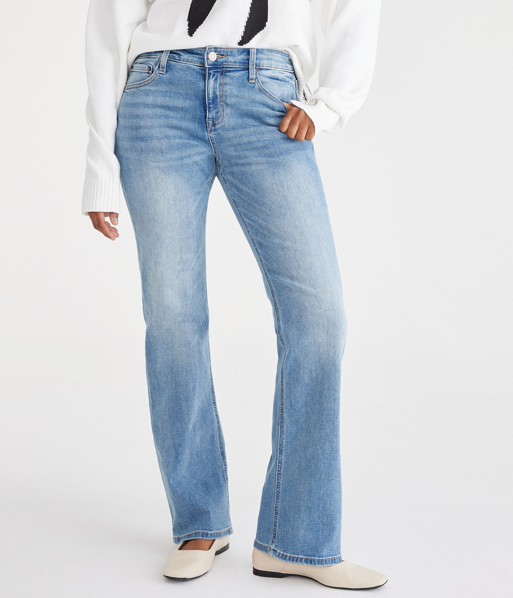 Curvy Mid-Rise Bootcut Jean