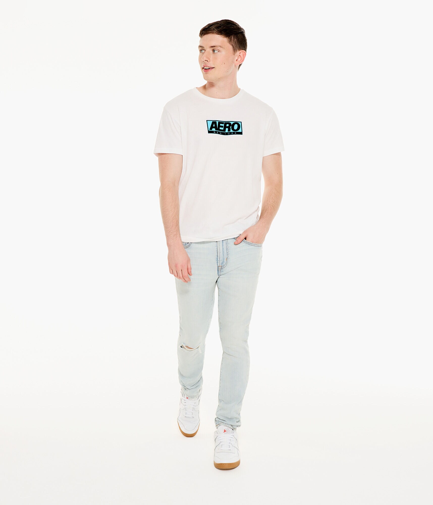 Aero New York Box Logo Graphic Tee