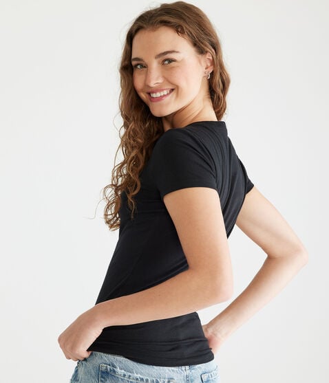 Aero Sequin Logo Graphic Tee Aero Sequin Logo Graphic Tee