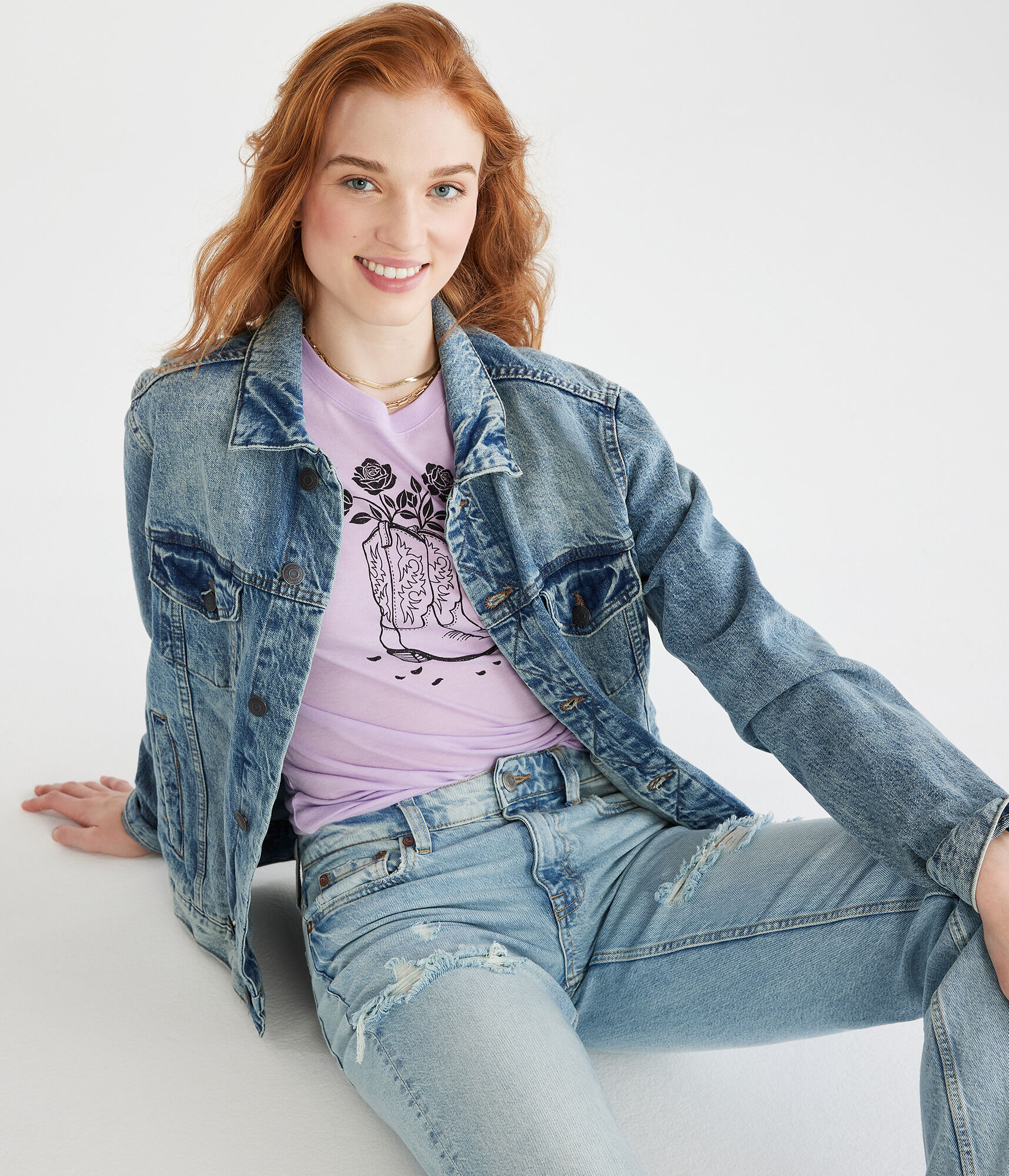 Cowboy Boots &amp; Roses Graphic Tee