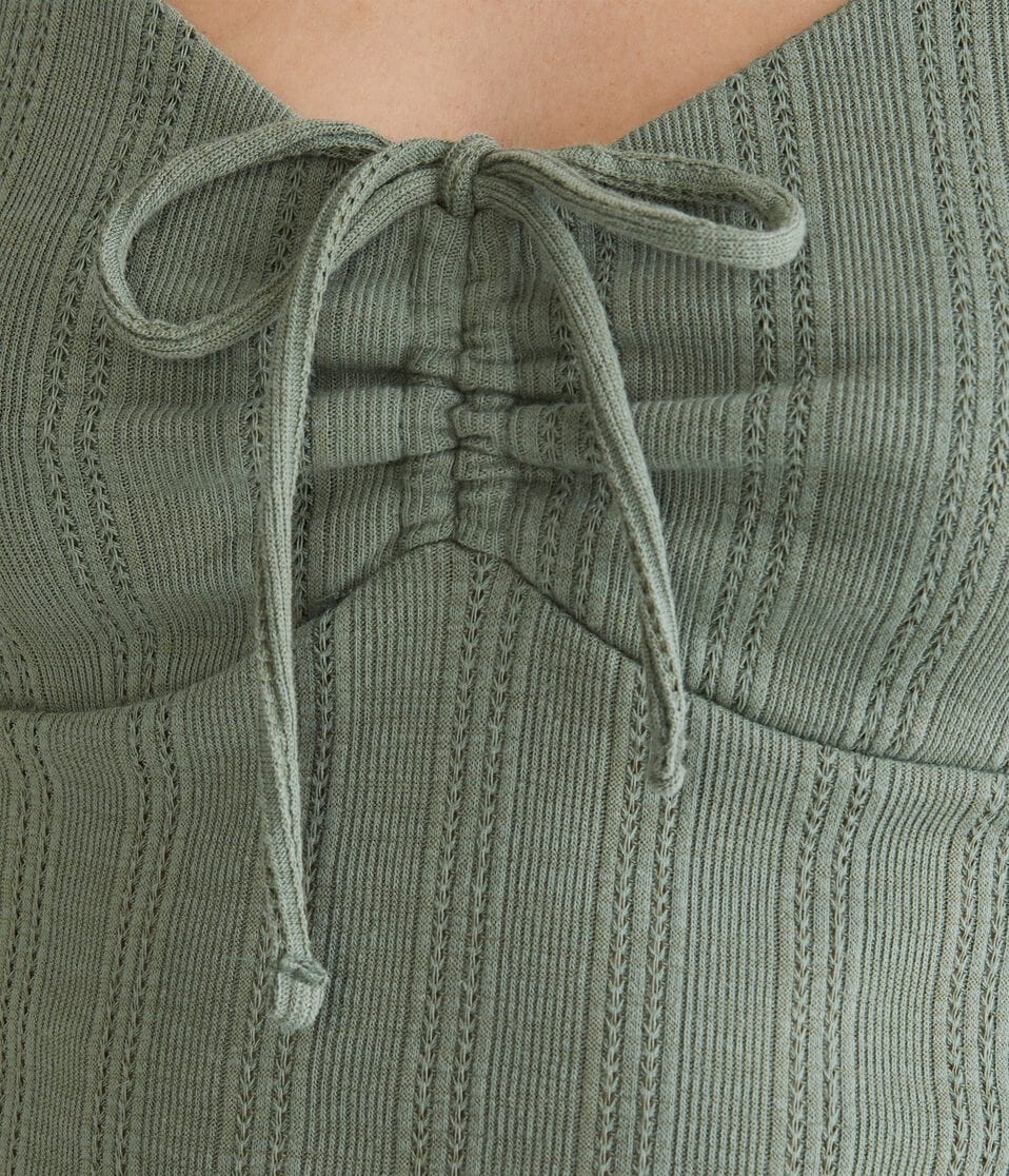 Cinched Scoop-Neck Tee