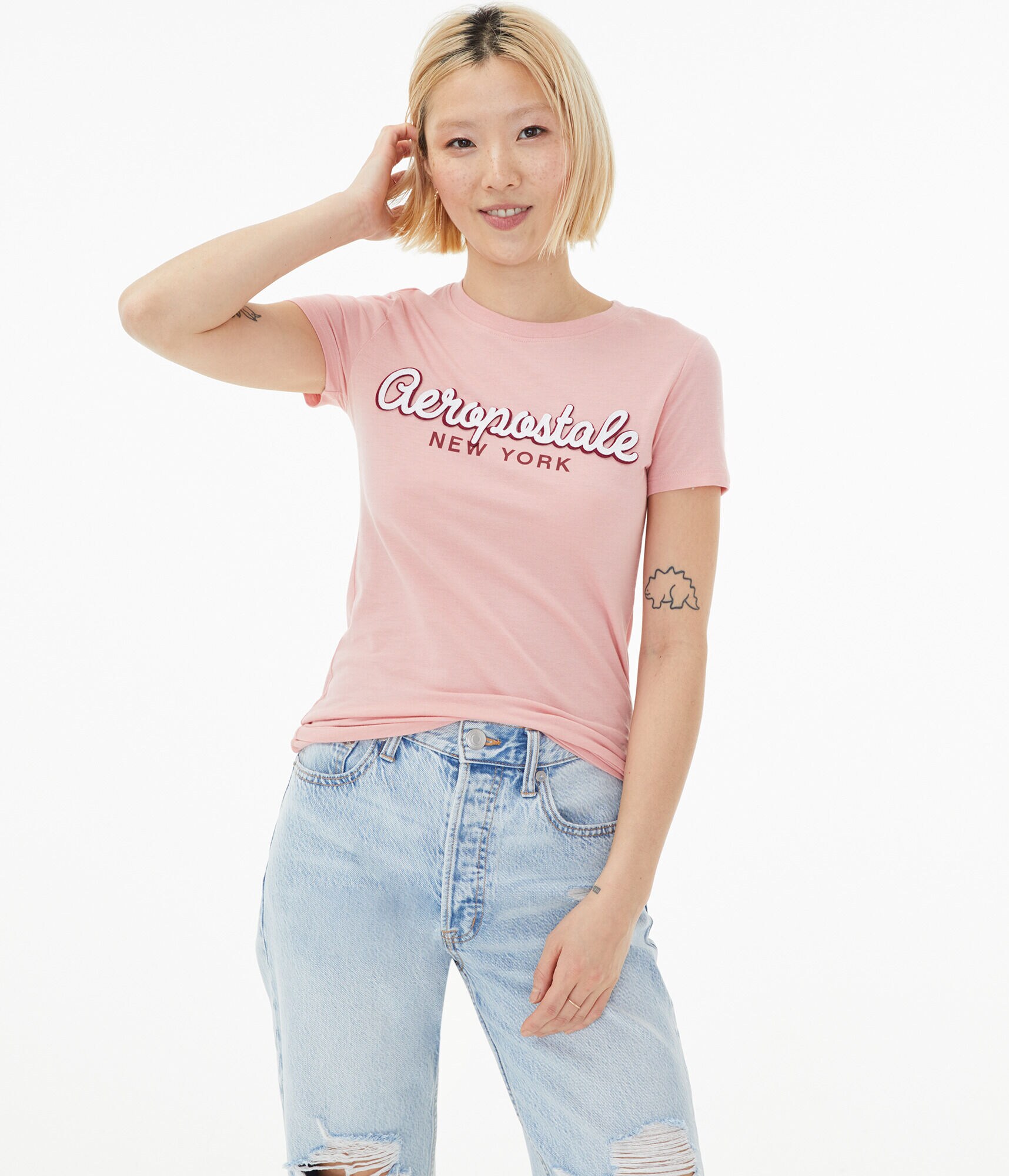 Aeropostale Script Appliqu&eacute; Graphic Tee