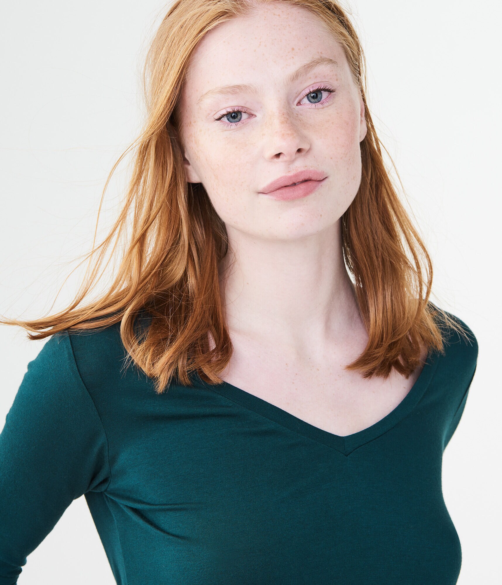 Long Sleeve Seriously Soft Solid V-Neck Tee