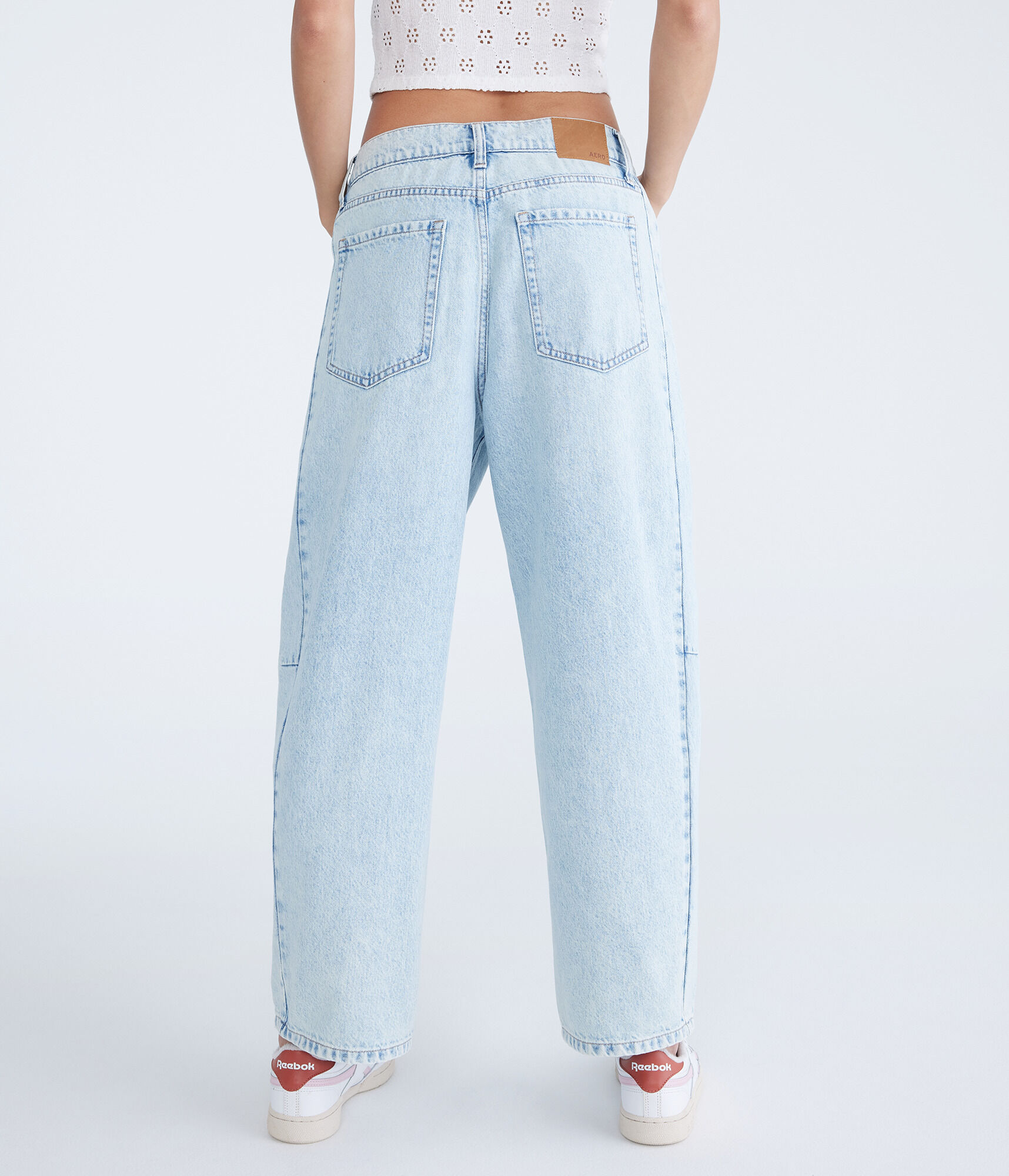 Mid-Rise Barrel Leg Jean