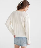 Ribbed V-Neck Sweater