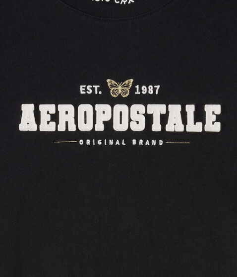 Aeropostale Butterfly Appliqué Graphic Tee