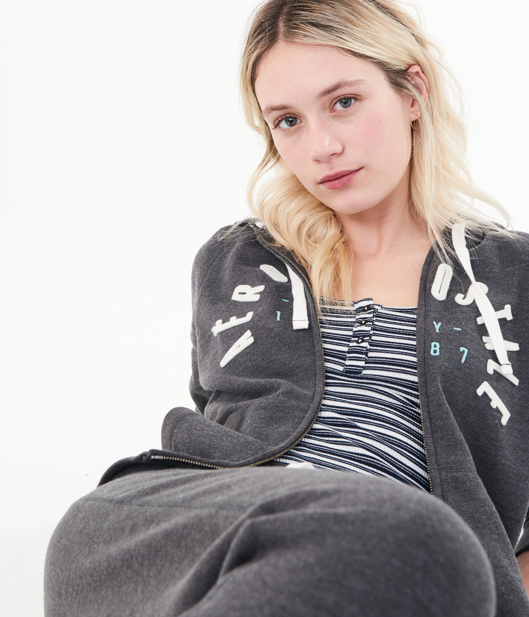 Aeropostale NY 1987 Full-Zip Hoodie