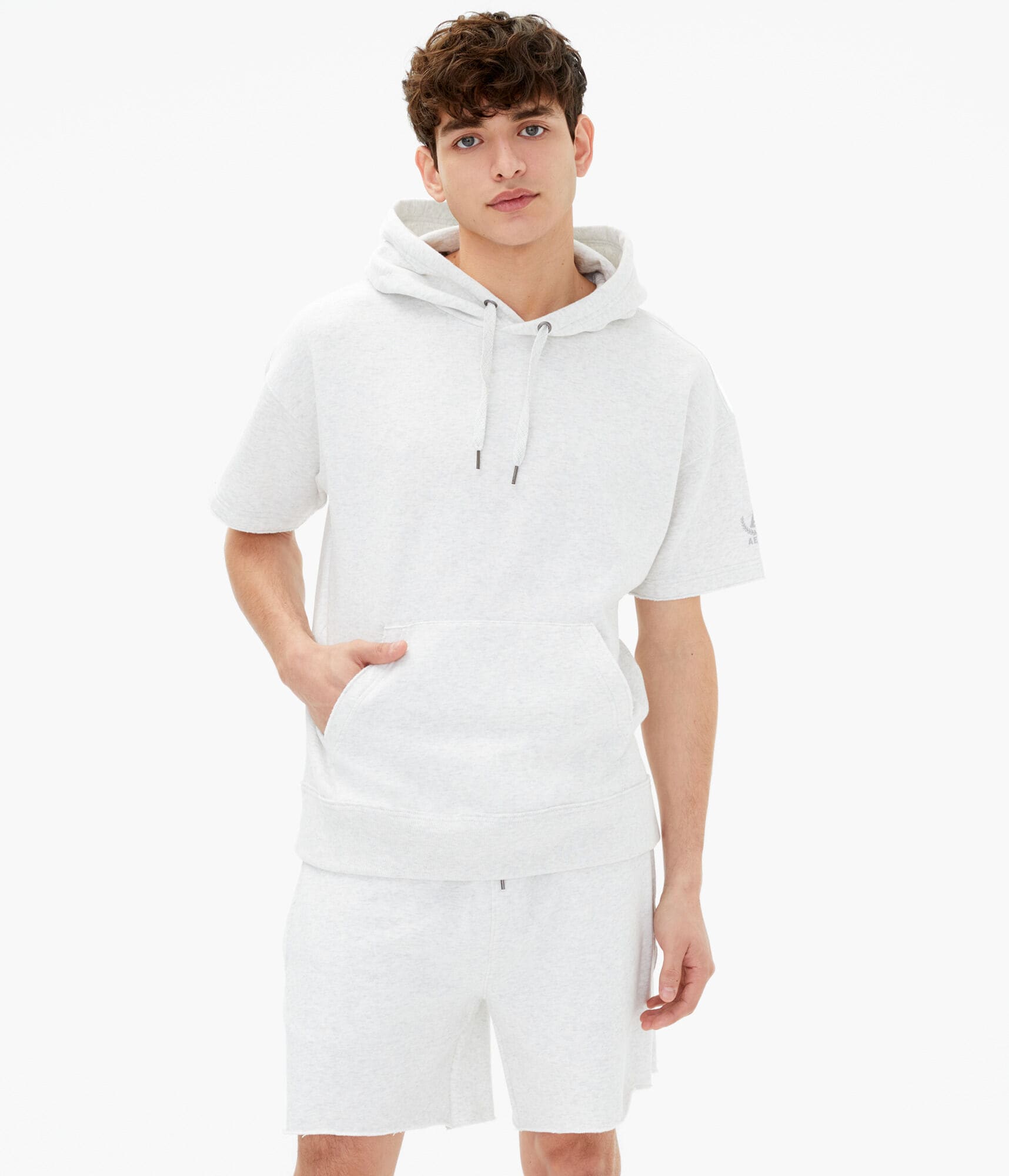 Short Sleeve Gym Pullover Hoodie