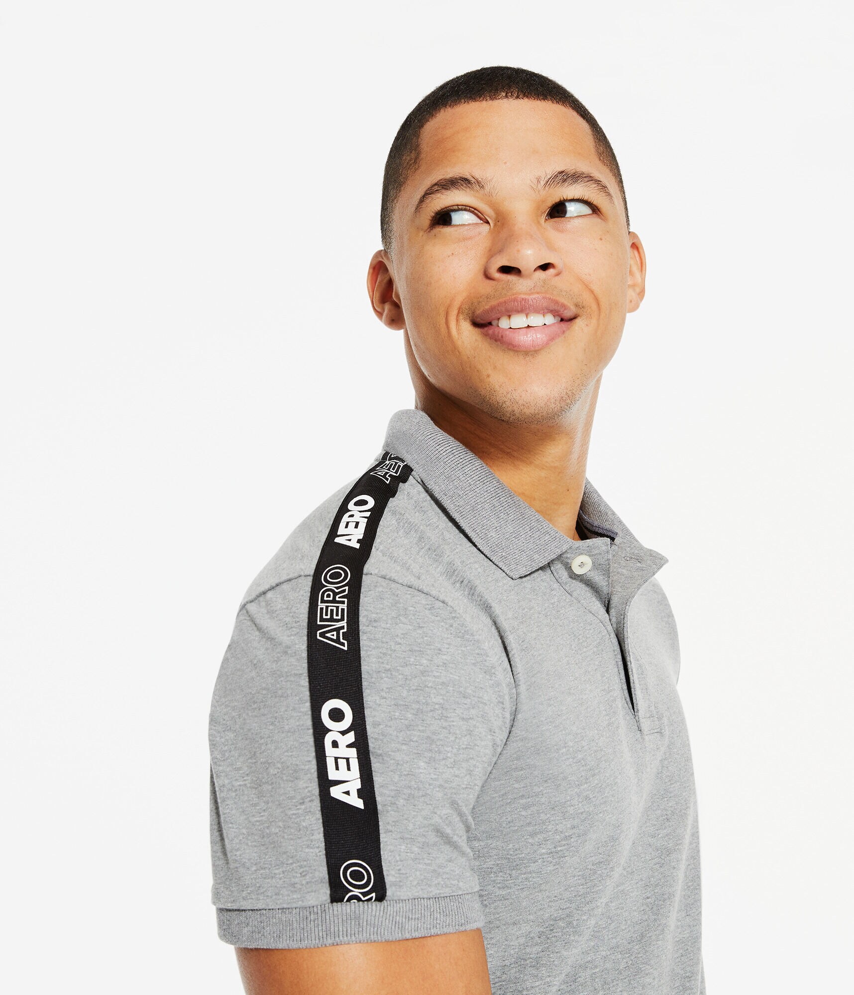Aero Logo Sleeve Tape Stretch Jersey Polo