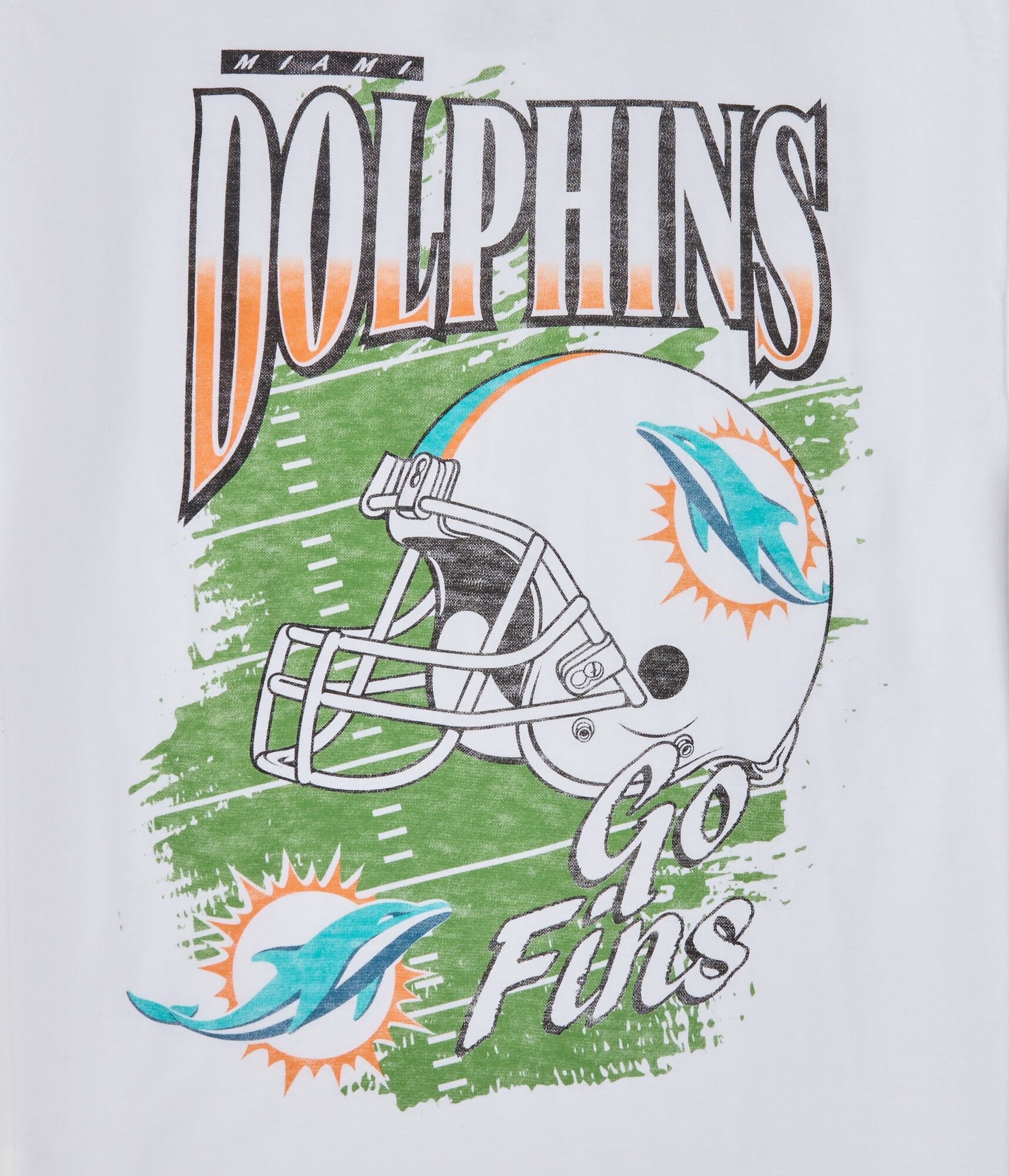 Miami Dolphins Helmet Relaxed Graphic Tee