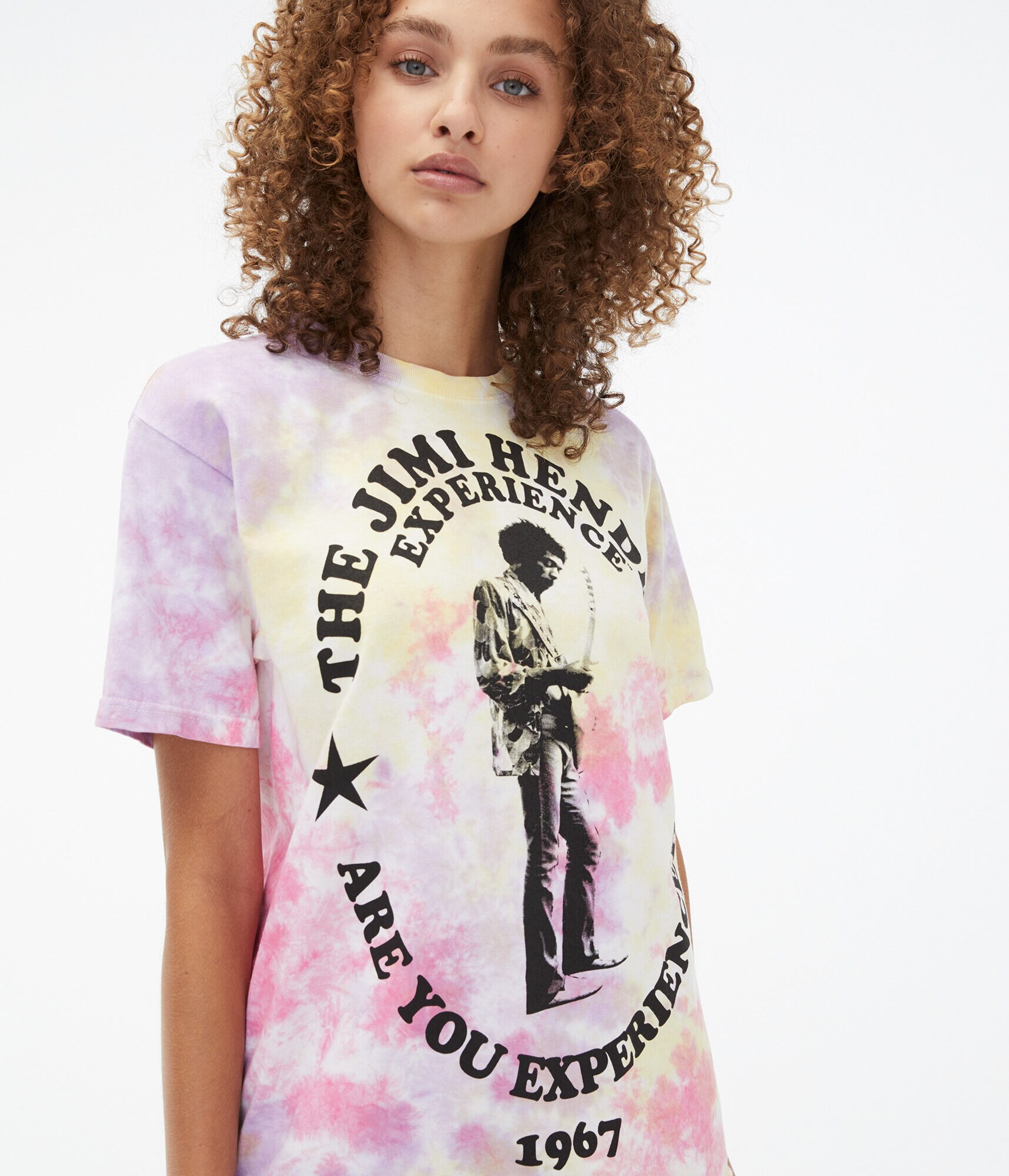 Jimi Hendrix Tie-Dye Boyfriend Tee