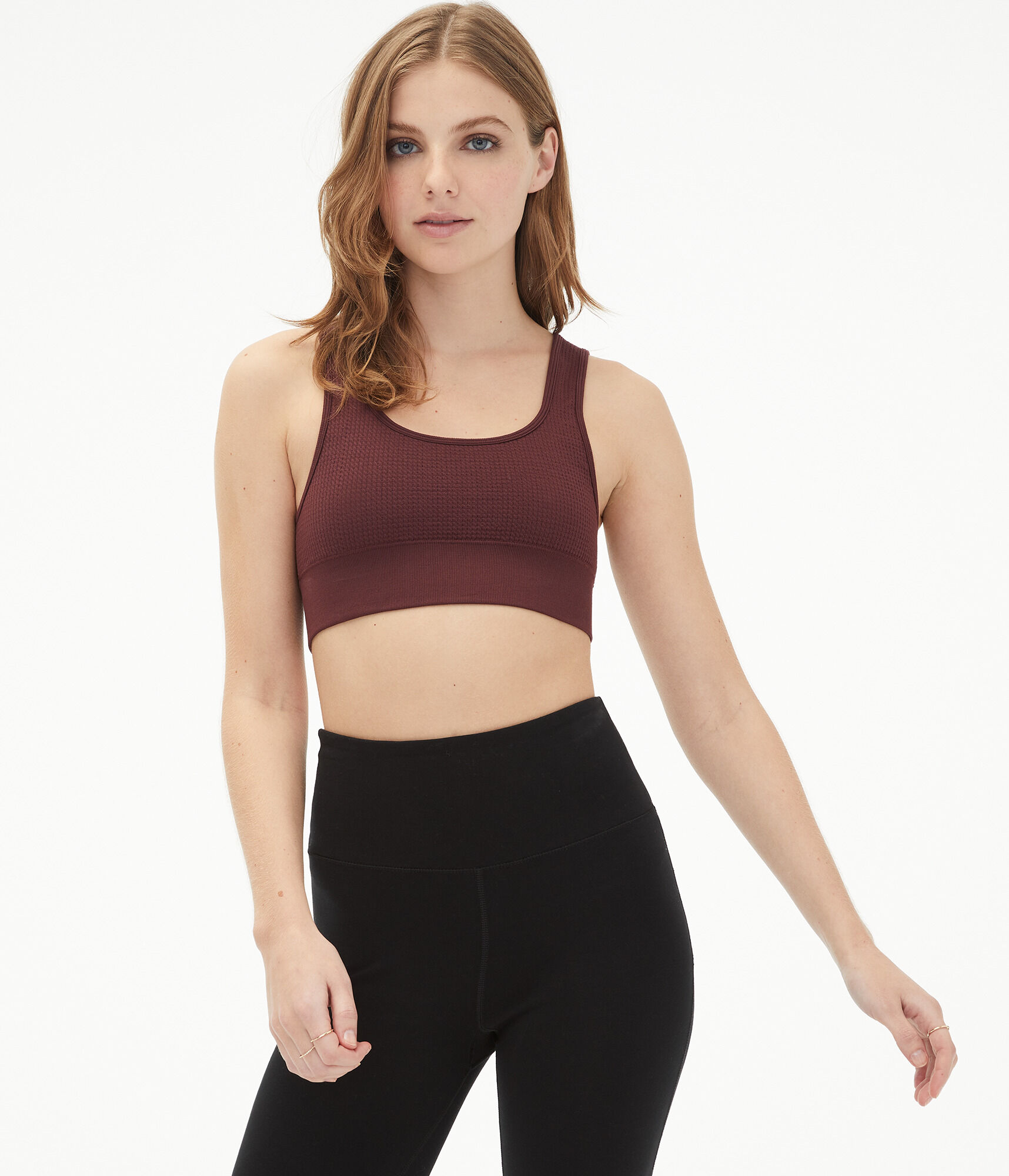 Seamless Waffle Longline Bralette