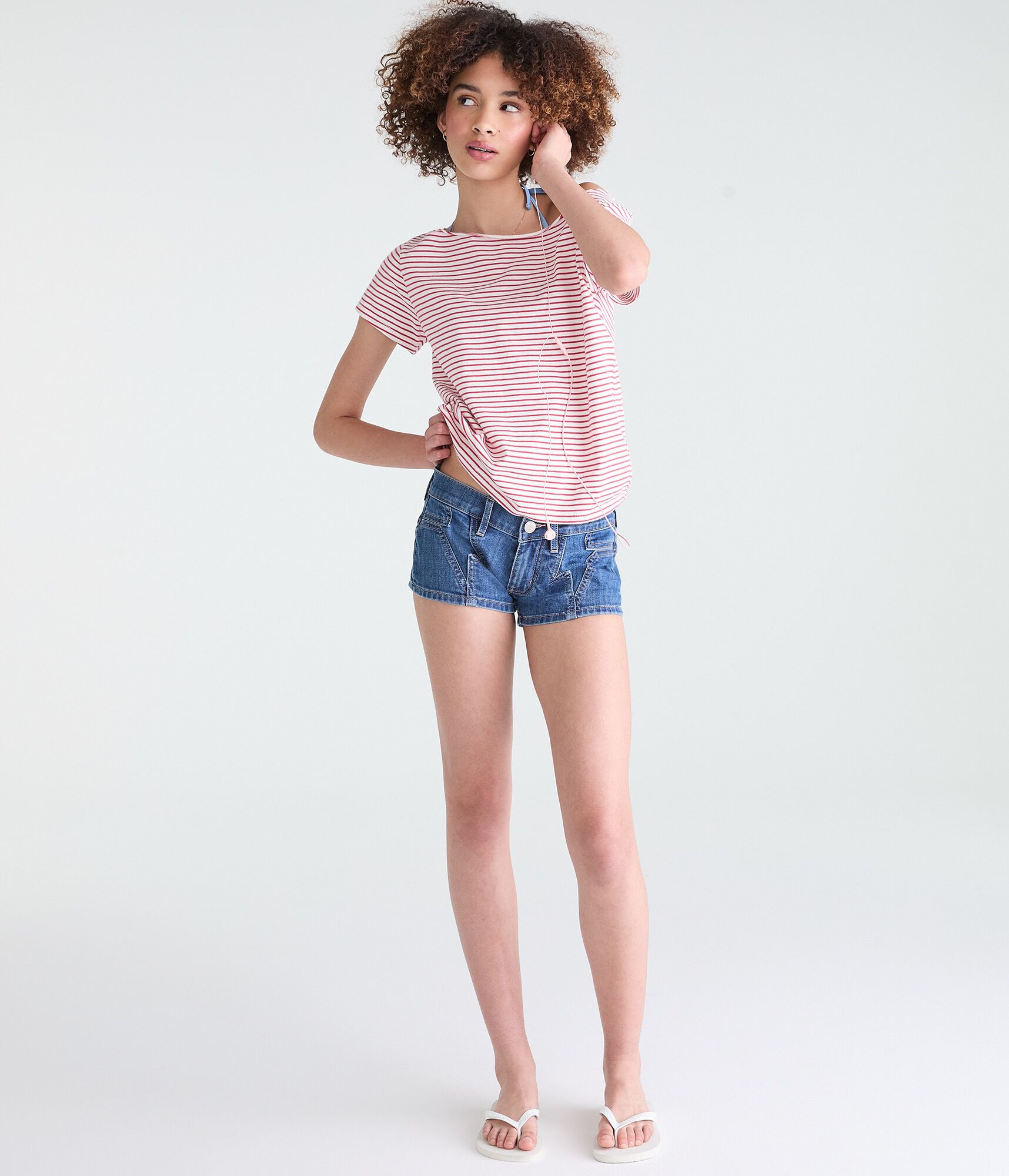 Seriously Soft Striped Off-The-Shoulder Vintage Fit Tee