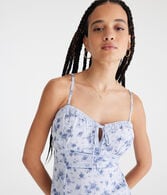 Floral Sweetheart Slip Midi Dress