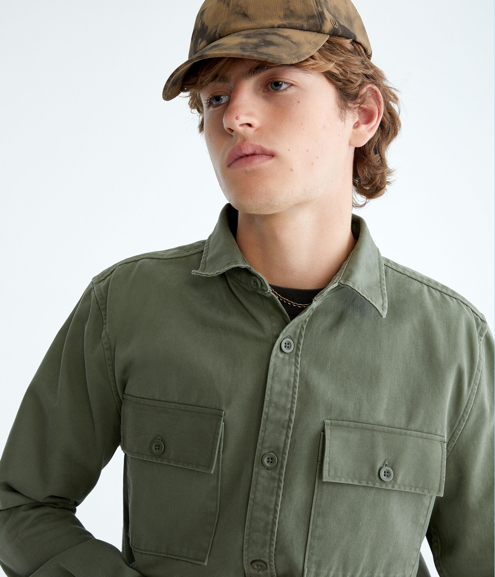 Long Sleeve Solid Twill Shirt