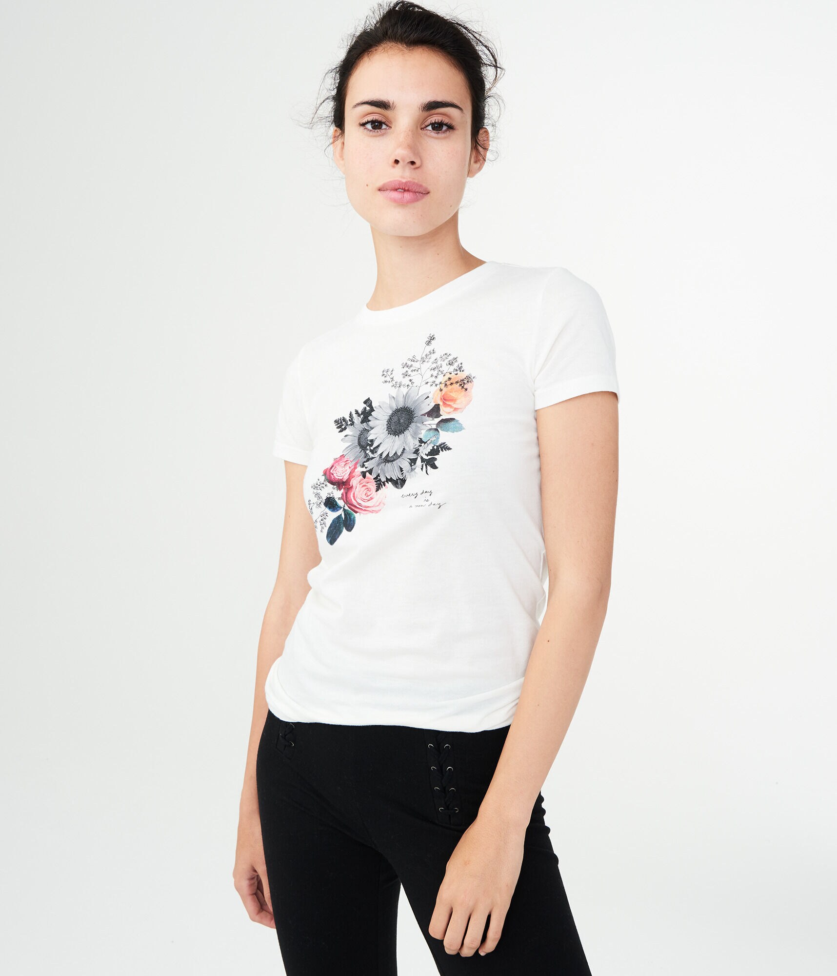 Free State Diagonal Floral Graphic Tee